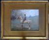 VERNACULAR A pair of hand-painted 19th-century photographs relating to equestrianism.